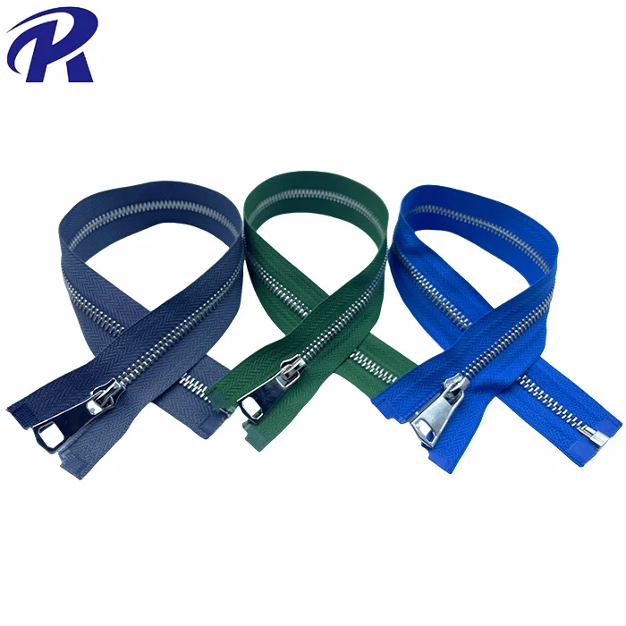 #3 #5 #7 #8 #10 Gold Silver Rose Gold Brass Copper Metal Teeth Custom Metal logo Zipper for Bag Leather Jacket Coat Jeans