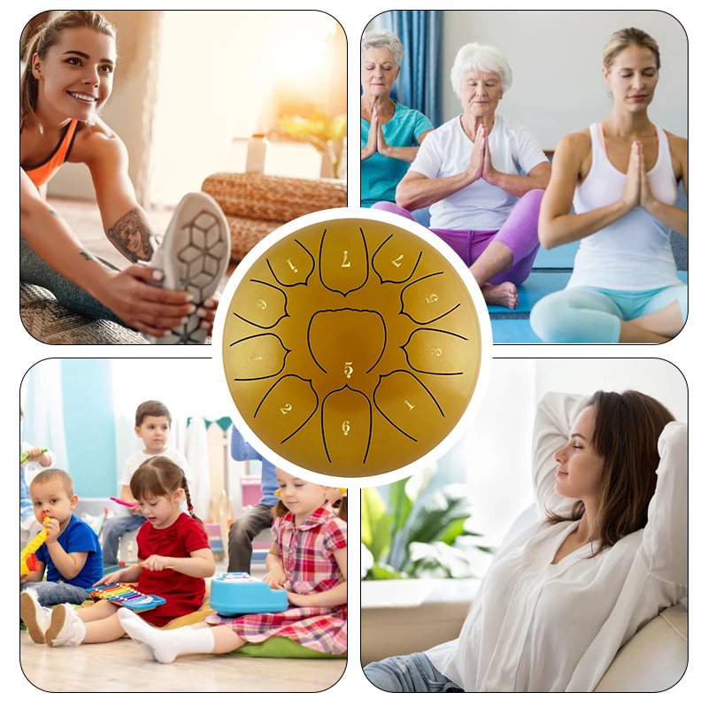 Hot Selling On Amazon Durable drums 10 Inch 11 Notes Hand pan Drum Kit Tank Drum Percussion Instrument