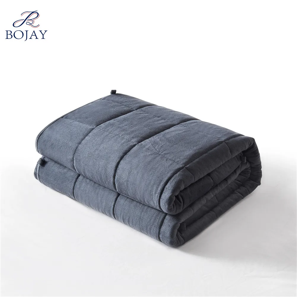 2023 Wholesales Premium Glass Beads Sherpa Fleece Thick Luxury Bed Soft Fleece Heavy Weighted Blanket