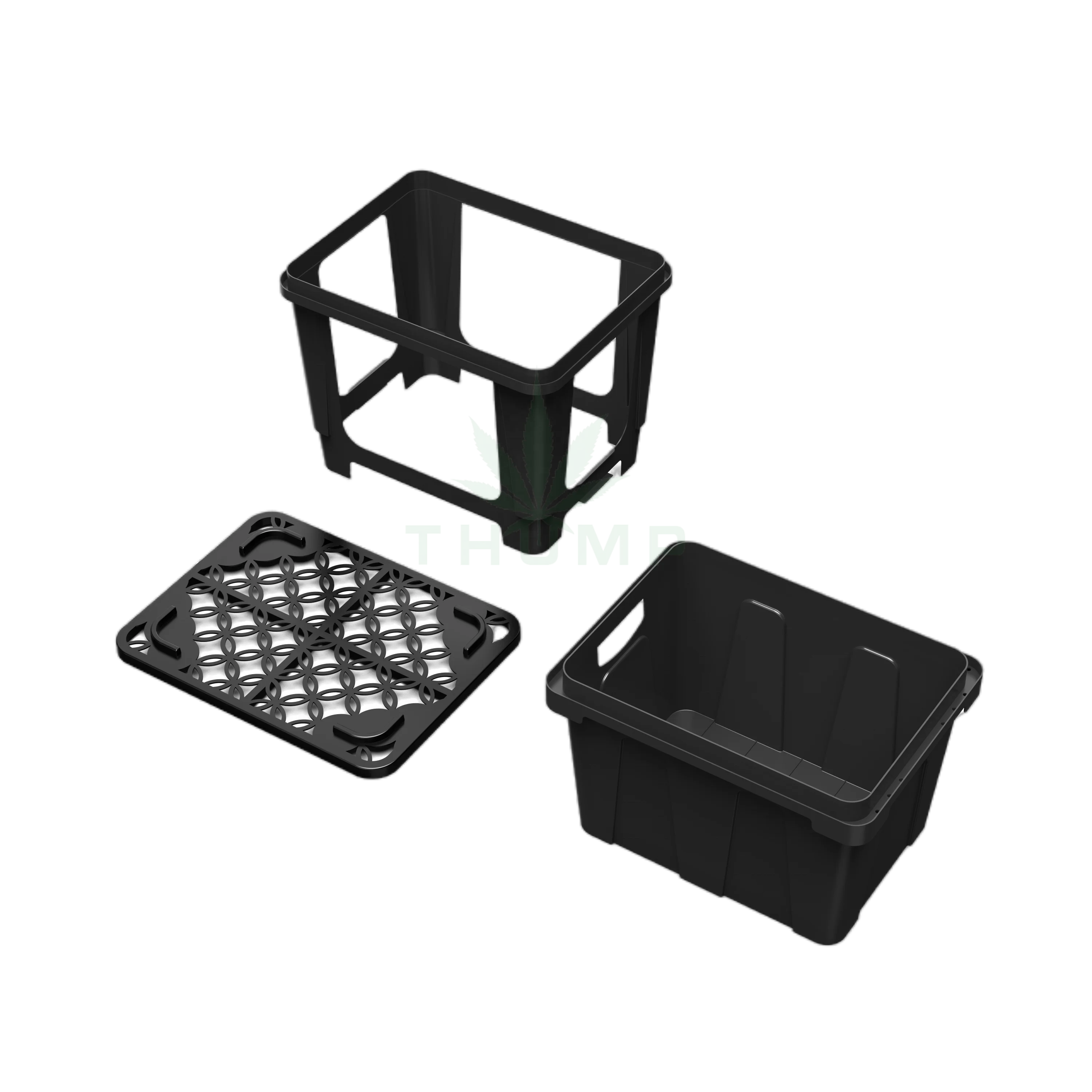 rectangular black procona florida buckets cut flower container for water storage