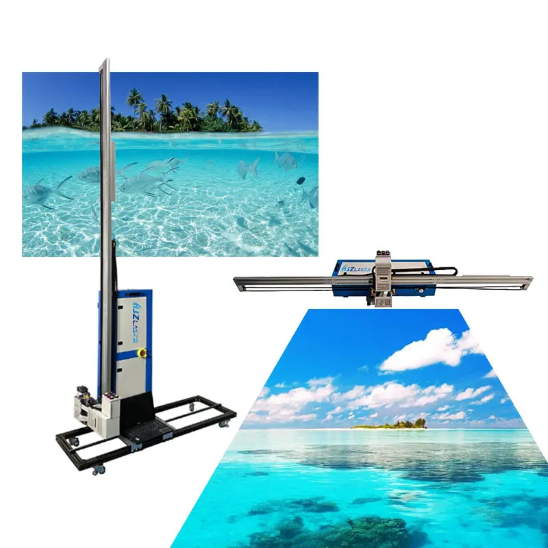 Hot Selling Dual Heads Wall Printer Machine 3D Effect Wall And Floor All In One Painting Machine for Cement Wall Glass