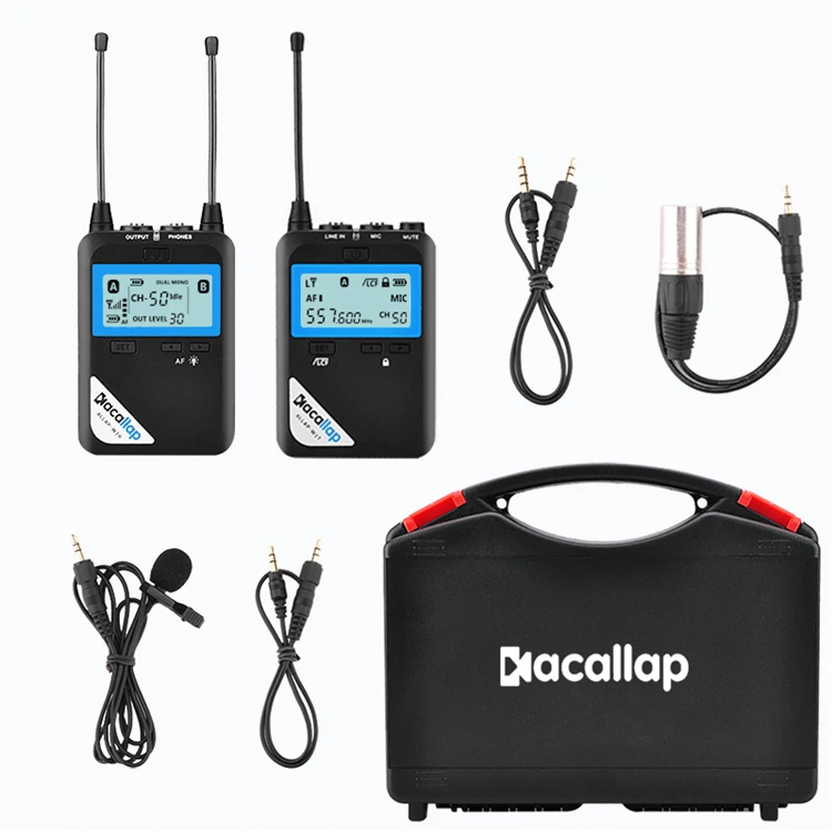 ALLAP-W1 (tx+rx) Ultracompact Wireless Microphone System With Lavalier For Audio Interview