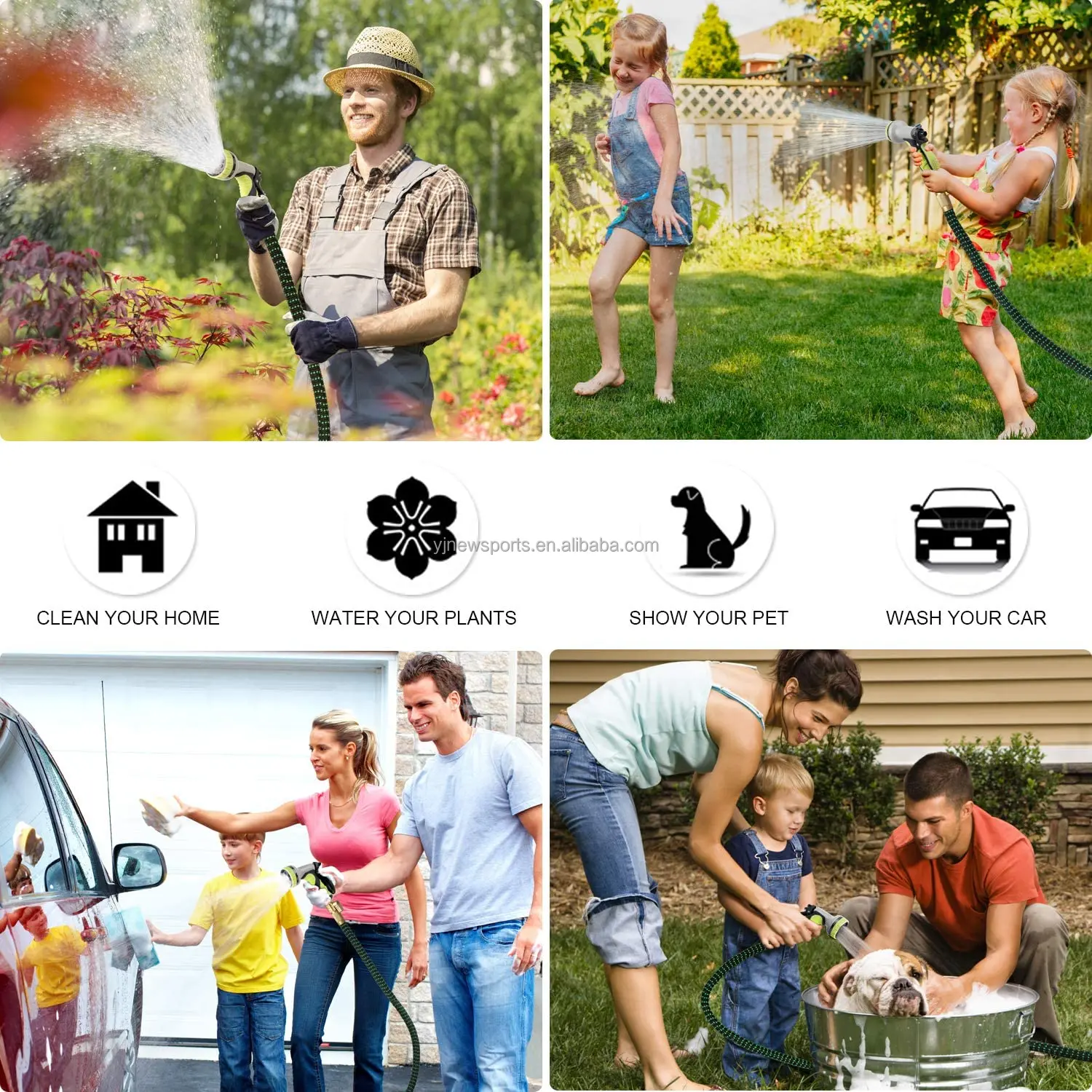 OEM 25Ft/50Ft/75Ft/100Ft Anti-Corrosion latex Expandable  Magic Garden Hose Pipe