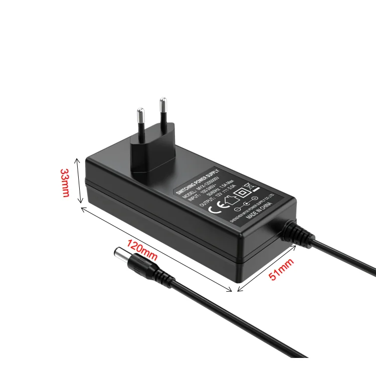 12V 5A AC/DC Power adapters 5V 6V 9V 12V 15V 20V 24V 12W 15W 18W 24W 0.5A 1A 2A 3A EU Plug Black Wall Charger Adaptor Power Supp
