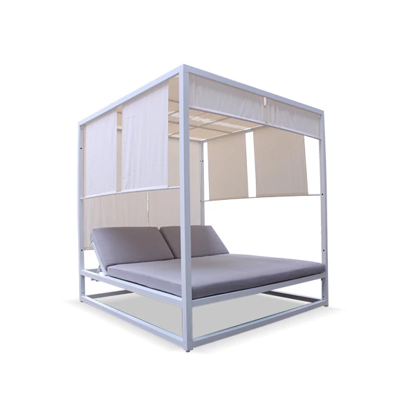High quality resort beach furniture aluminum frame outdoor daybed
