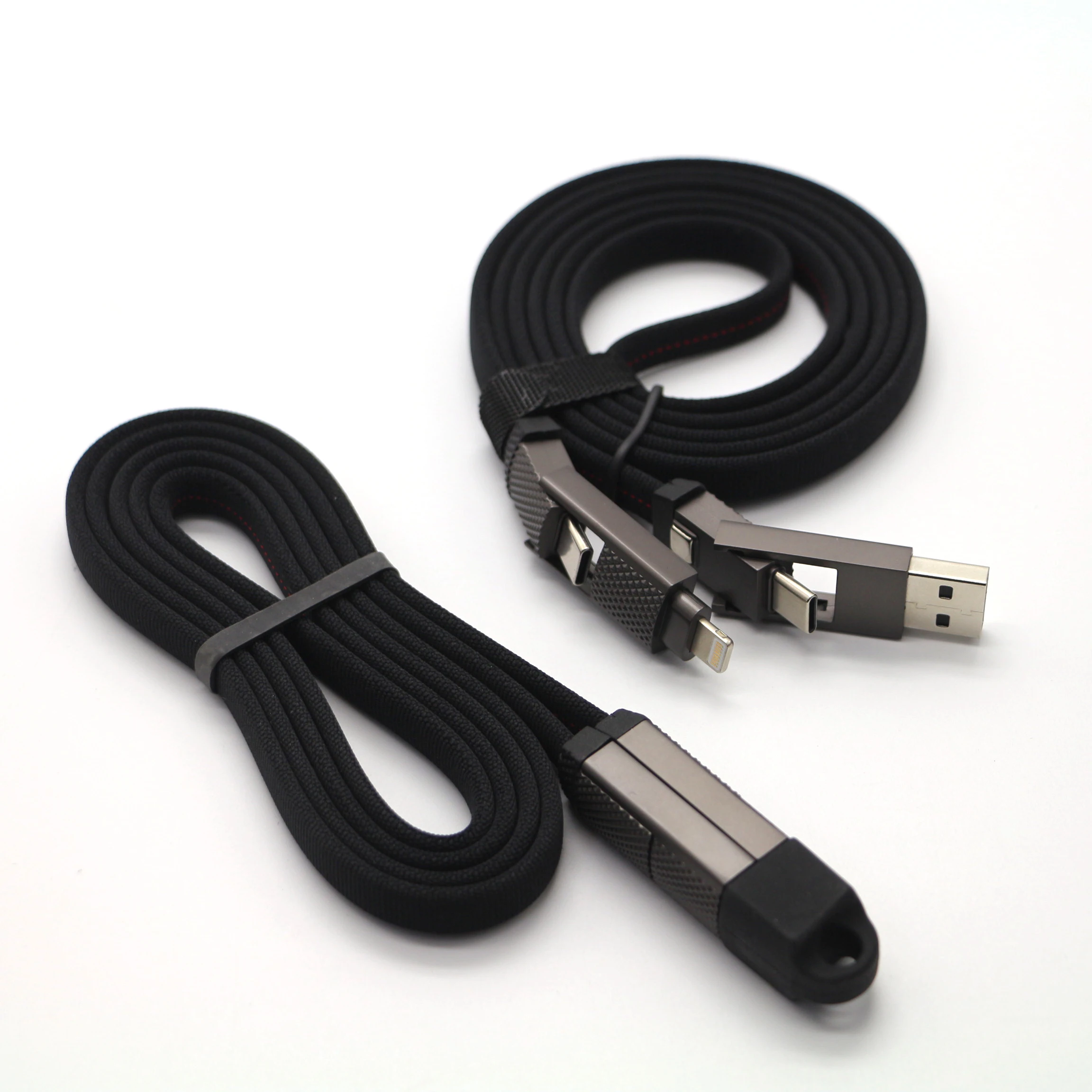 OEM zinc alloy Type C usb data cable 4 in 1 100W Portable fast charging cable type c fast charger cables