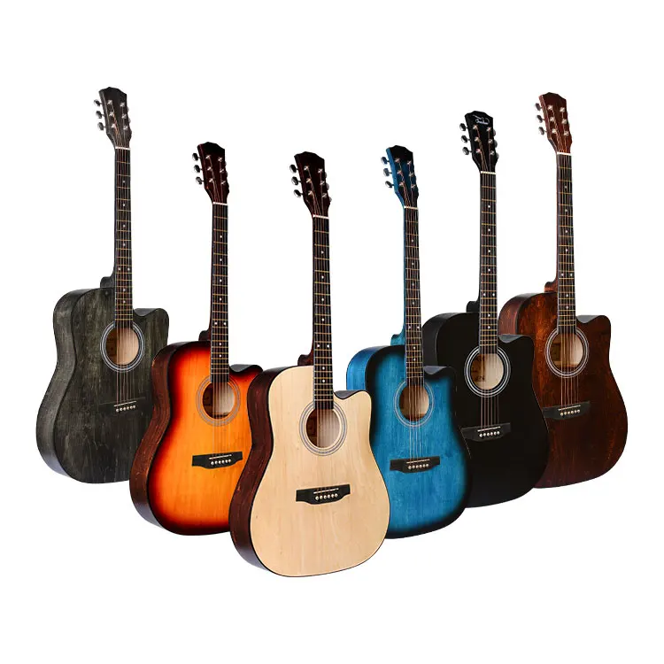 Vintage Acoustic Guitar Chinese Wholesale 41 Inch Gift for Musical Instrument Sale BASSWOOD