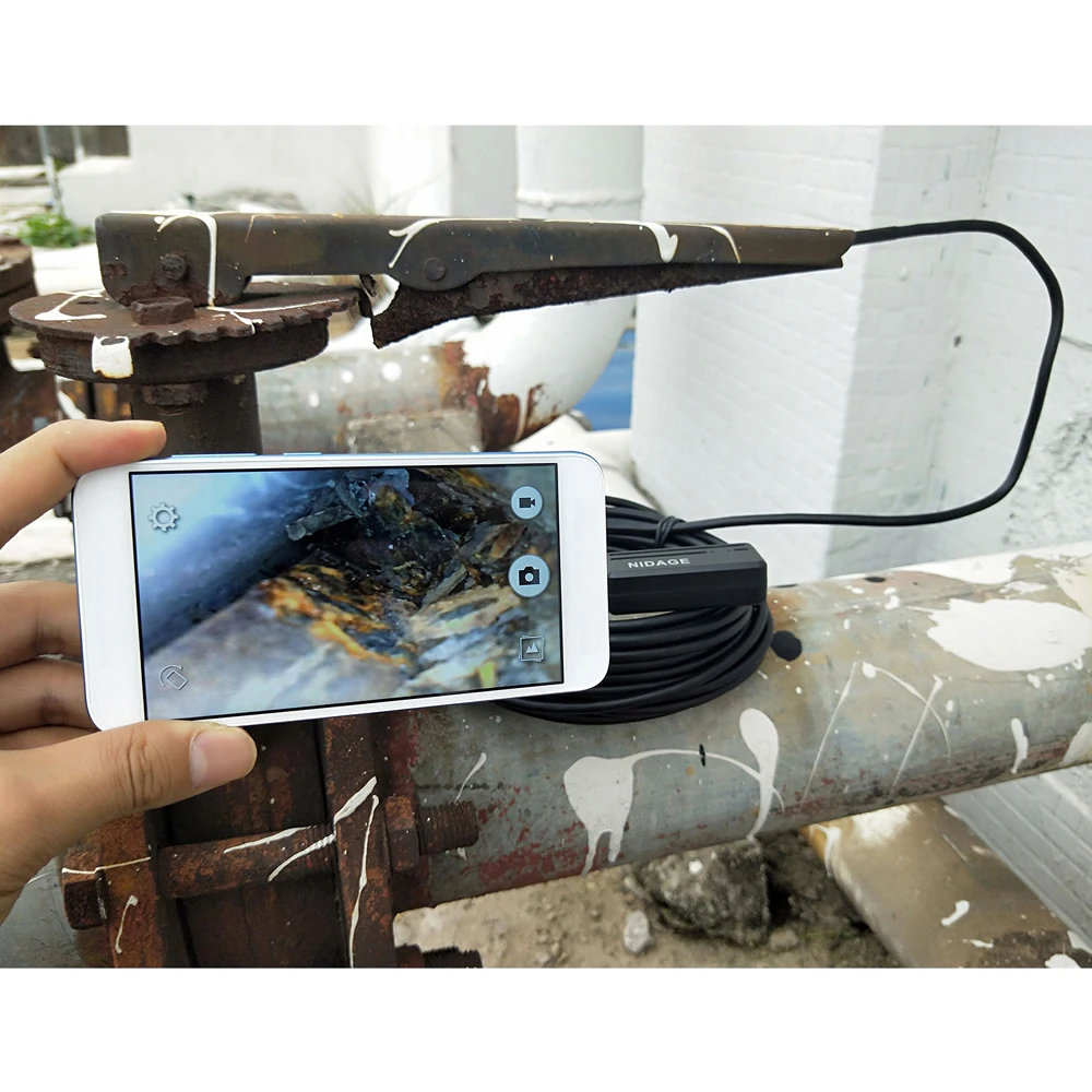 Wireless Endoscope, Semi-Rigid WiFi Borescope Inspection Camera 1080P 2.0 Megapixels HD Snake Camera IP68 Waterproof for Android