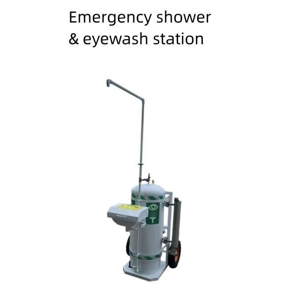17+ Year Factory Stainless steel 304 Pressurized Portable Emergency Eye Wash Shower With Water Tank 160L CE 30 Gallon
