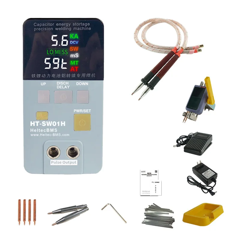 Heltec Aluminum to Nickel Spot Welding Machine Large Single Battery High Power Pulse Handheld Touch Spot Welder