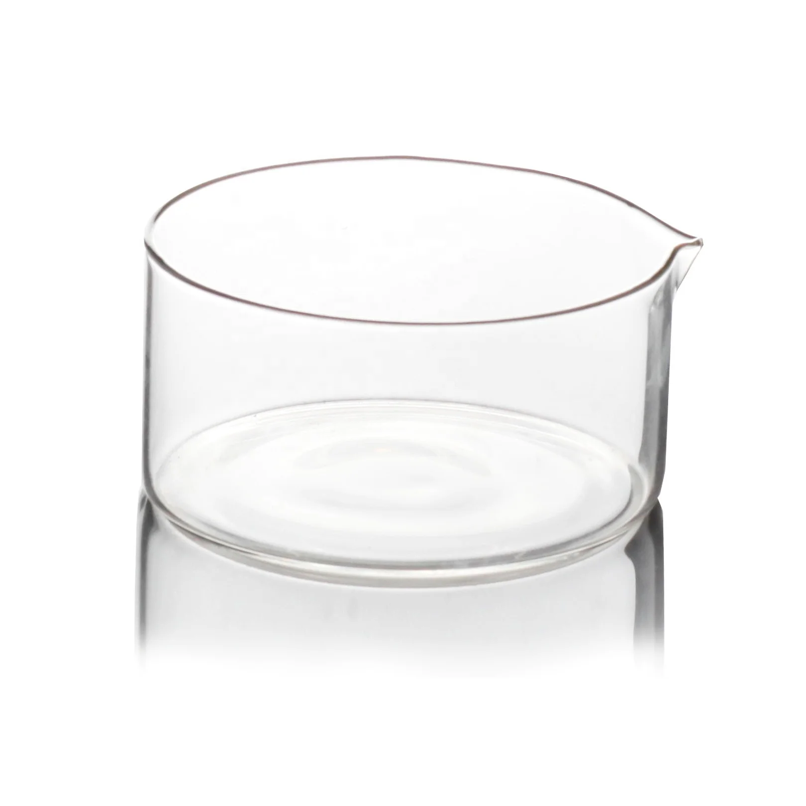 Crystallizing Dish Flat Bottom with Spout Borosilicate 3.3 Glass Heat Resistant Evaporation Dishes Lab Dishes