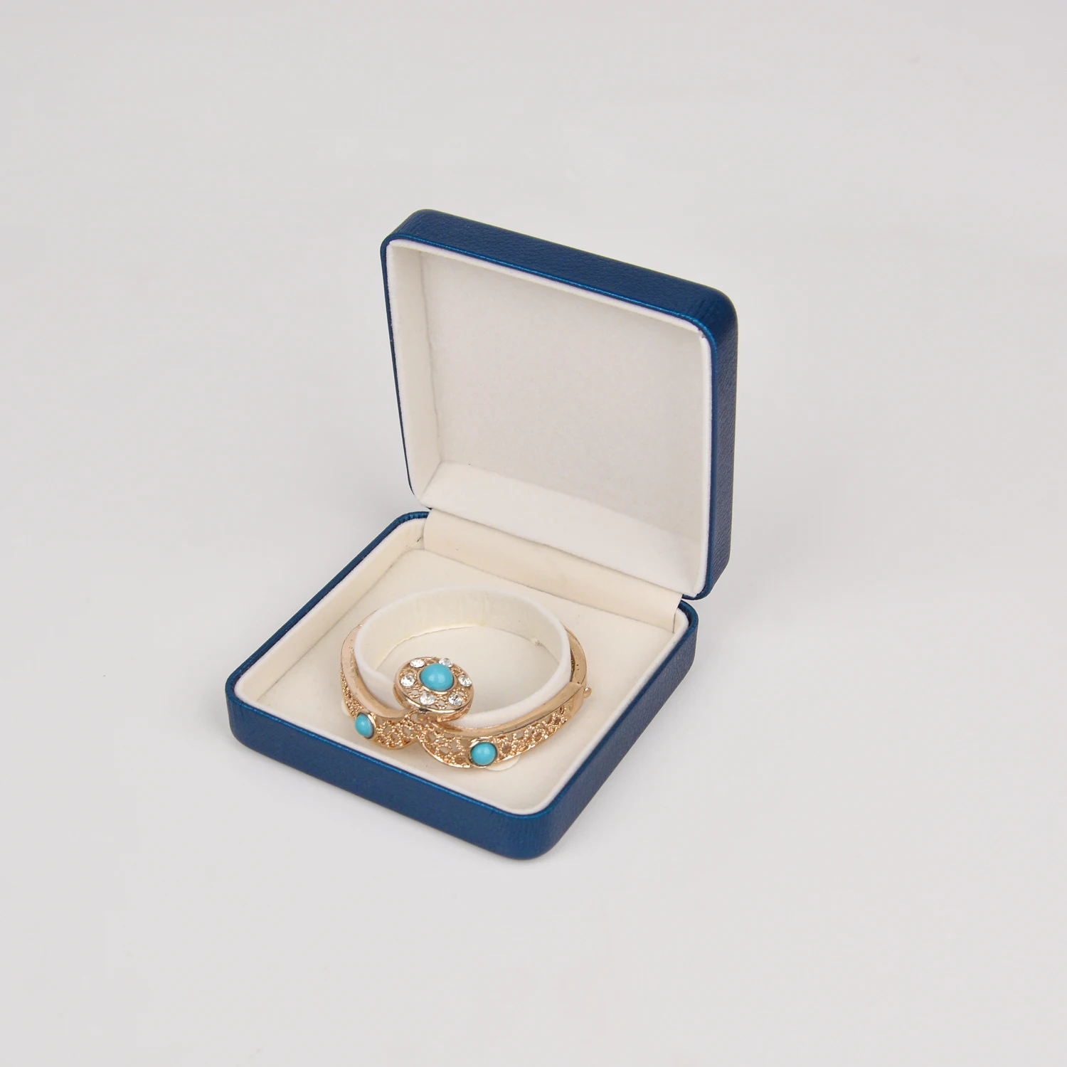 Wholesale Metal Earring Package Case Storage Pu Leather Jewelry Ring Package Box With Logo