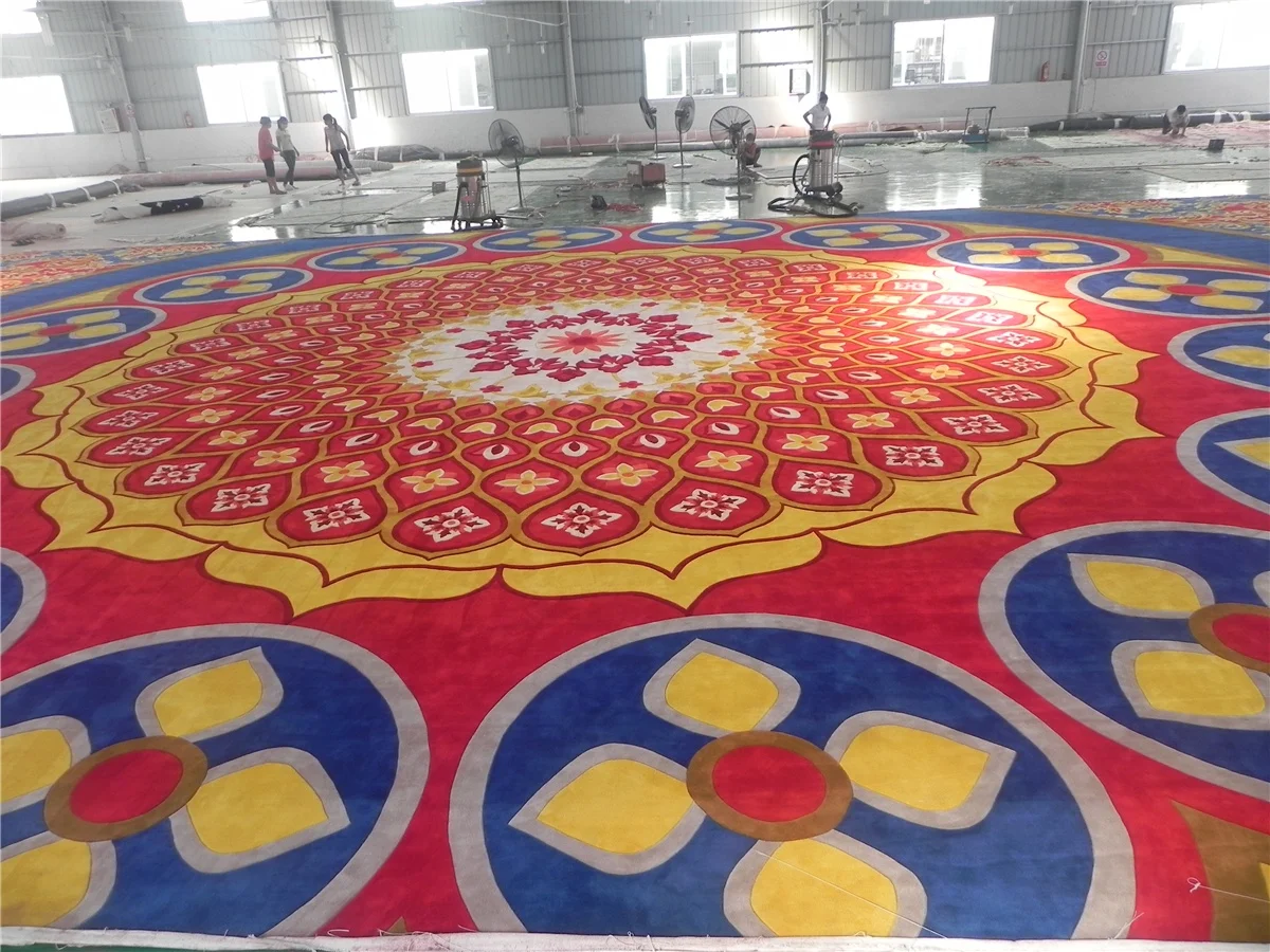 
Large Size Persian Muslim Prayer Rug Palace Lobby Hotle Wool Nylon Custom Prayer Mat 