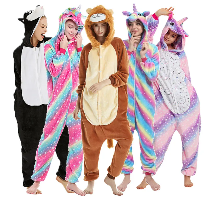 spring animal christmas sleeping wear kids adult womens onesie Pijama Kigurumi