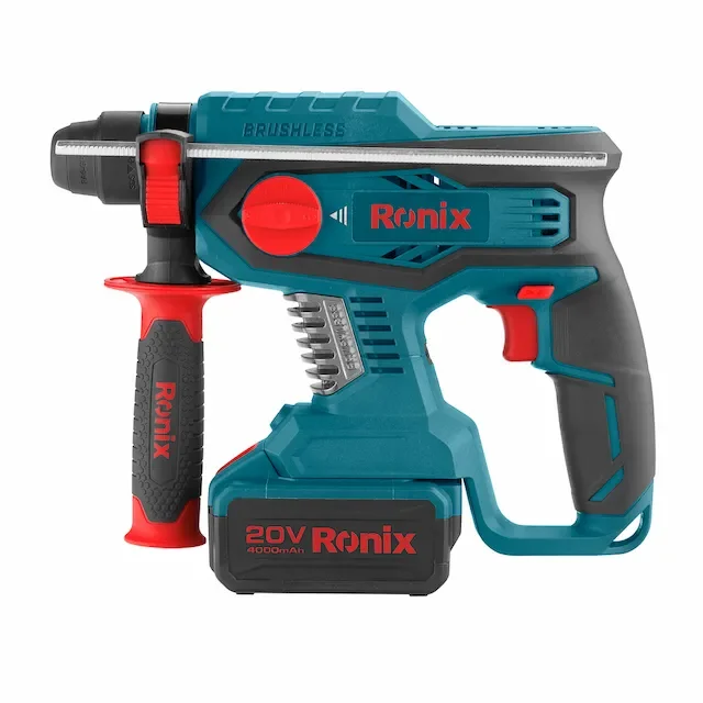 Компактная и Легкая Аккумуляторная дрель Ronix модель 8910K 4 режима работы бесщеточный вращающийся молоток 20 в