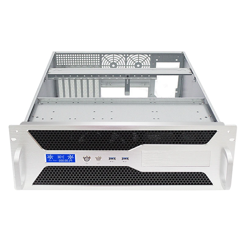 4U Rackmount случае IPC сервер 4U промышленности Rackmount корпус компьютера с ЖК дисплей