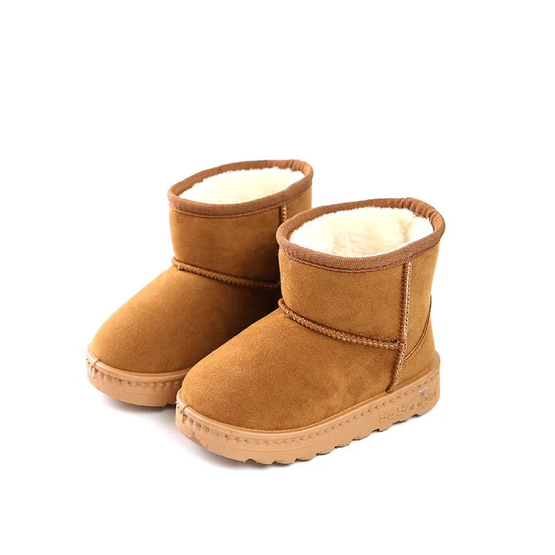
2020 New Fashion Hot sold Winter leopard children fur warm non-slip kids snow boots 