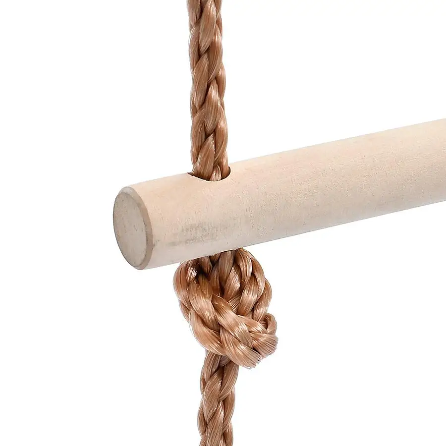 Wholesale Wooden 5 Step Hanging Climbing Rope Ladder for Kids