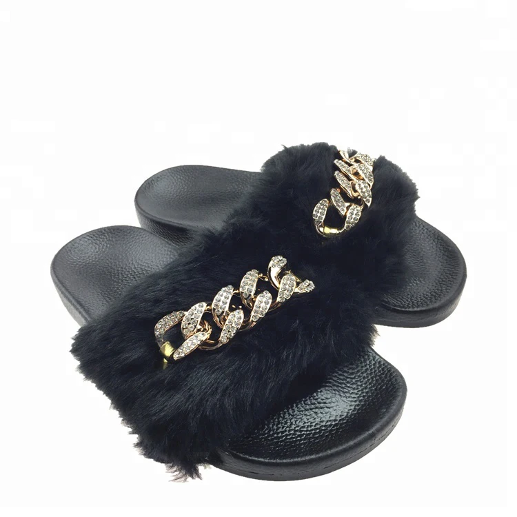 Slippers Women Wholesale Lady fashion shoes Mink Sandals Fur Slides