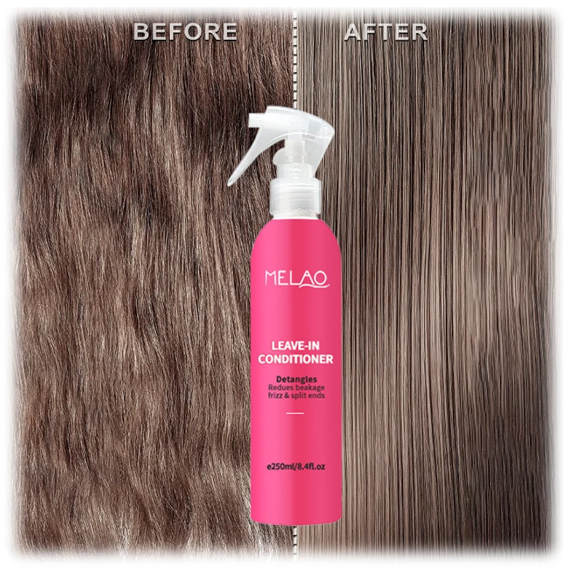 Deep Hair Growth and Breakage Coconut Oil Heat Protectant Spray Leave-In Conditioner For Fine Dry Damaged Curly Hair
