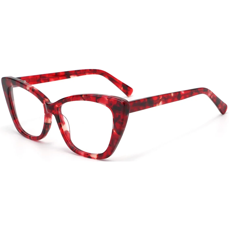 Latest model leopard acetate cat eye spectacl frame for women