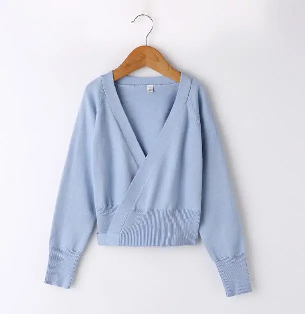 Children Dance Sweater Coat Girls Chinese Ballet Skirt Shawl Autumn Winter Cardigan Plus Knit Long Sleeve Training Clothes
