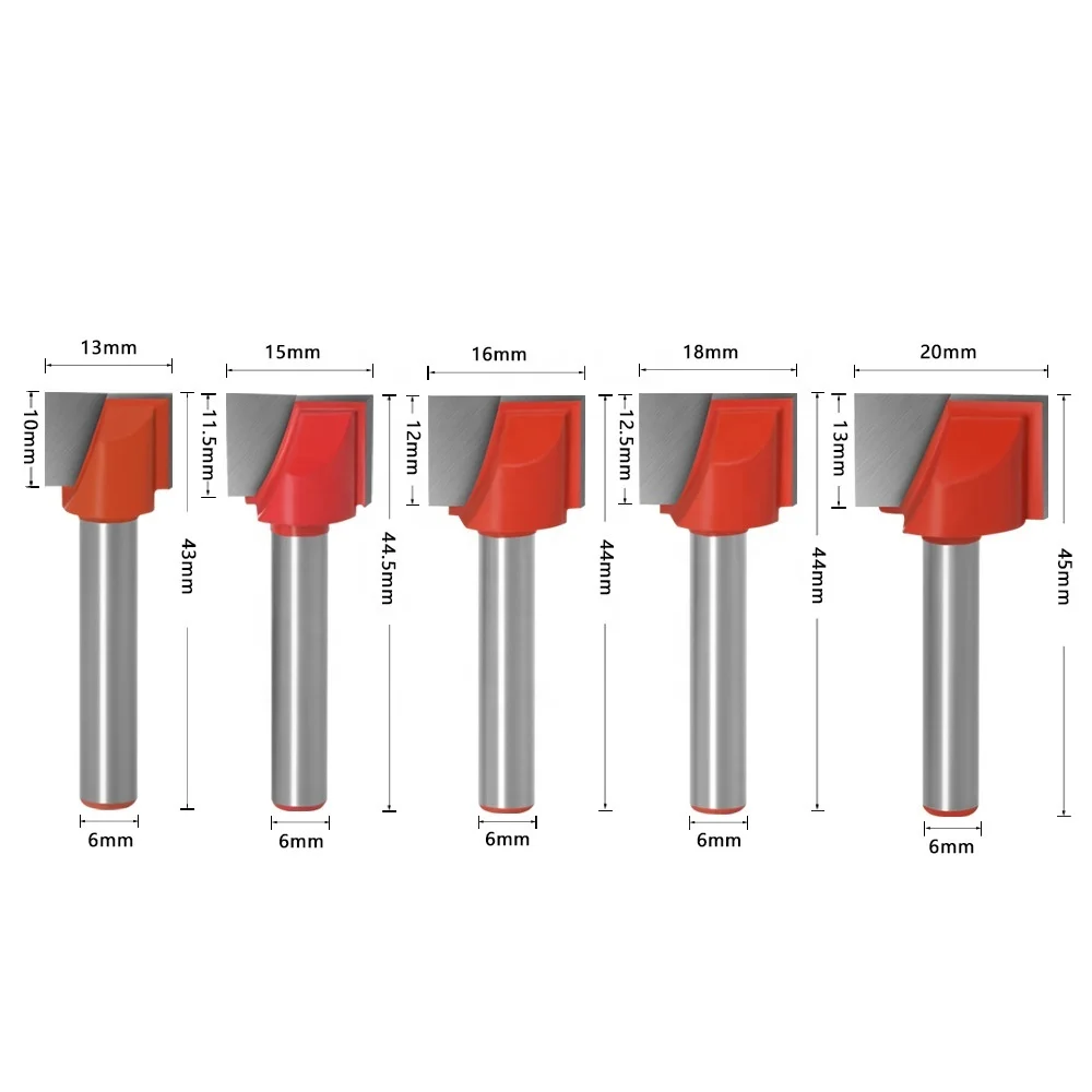 Computer engraving machine tool Woodworking milling cutter 6mm bottom clearing knife Bottom milling Cutter Trimmer Bit