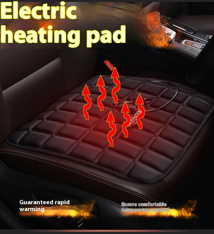 Mydays Outdoor Winter Heating Warming 12V Heated Car Seat Cushion with Cigarette Lighter Interface