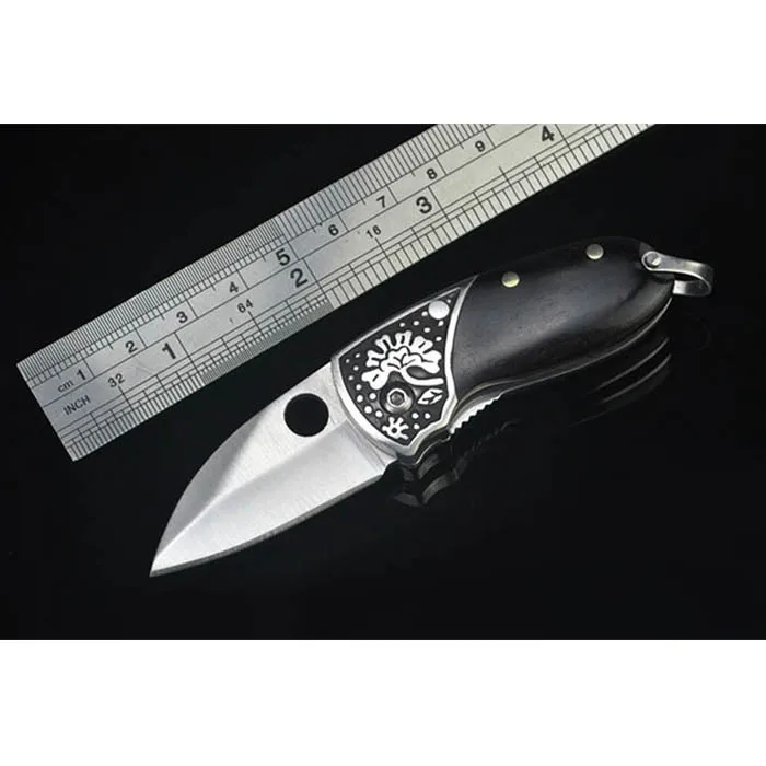 
COG high quality 440 Wood Handle Mini Pocket Thumbs Knife Folding Gift Knives Key knife 