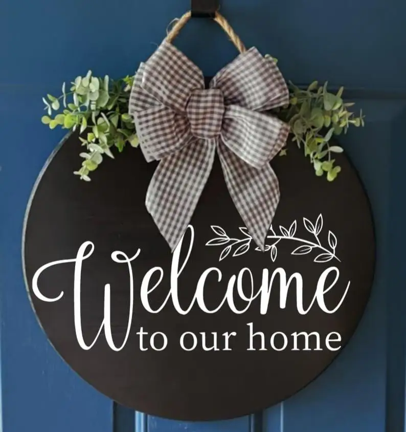 
Welcome Drawing Sign Stencils for Painting on Wood Wall Furniture 