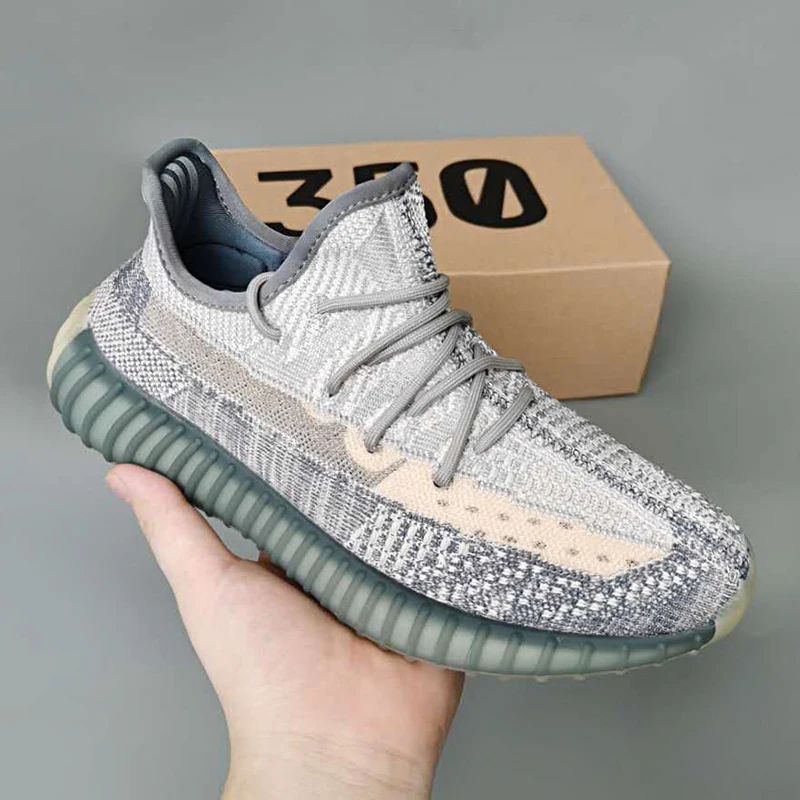 Оптовая продажа оригинальные брендовые кроссовки Yeezy 350 V2 дышащие для бега повседневные