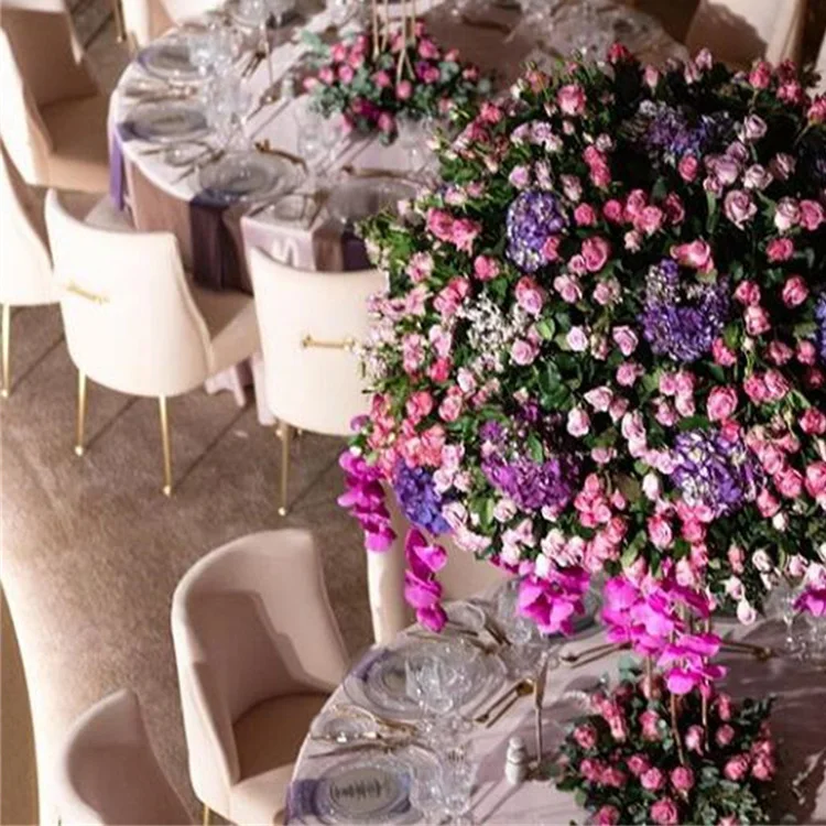 Luxury dining chairs Customized Modern Style Metal Stainless Steel Upholstery velvet Armchair Chair