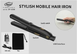 Good price cute hair beauty tools set portable mini USB LED hair straightener and curling iron for travelling