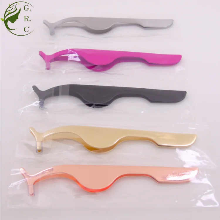 JMJ Provide Sample Many Color Choose Large Inventory Private Label Metal Eyelash Extension Steel Cosmetic Tool Eyelash Tweezer