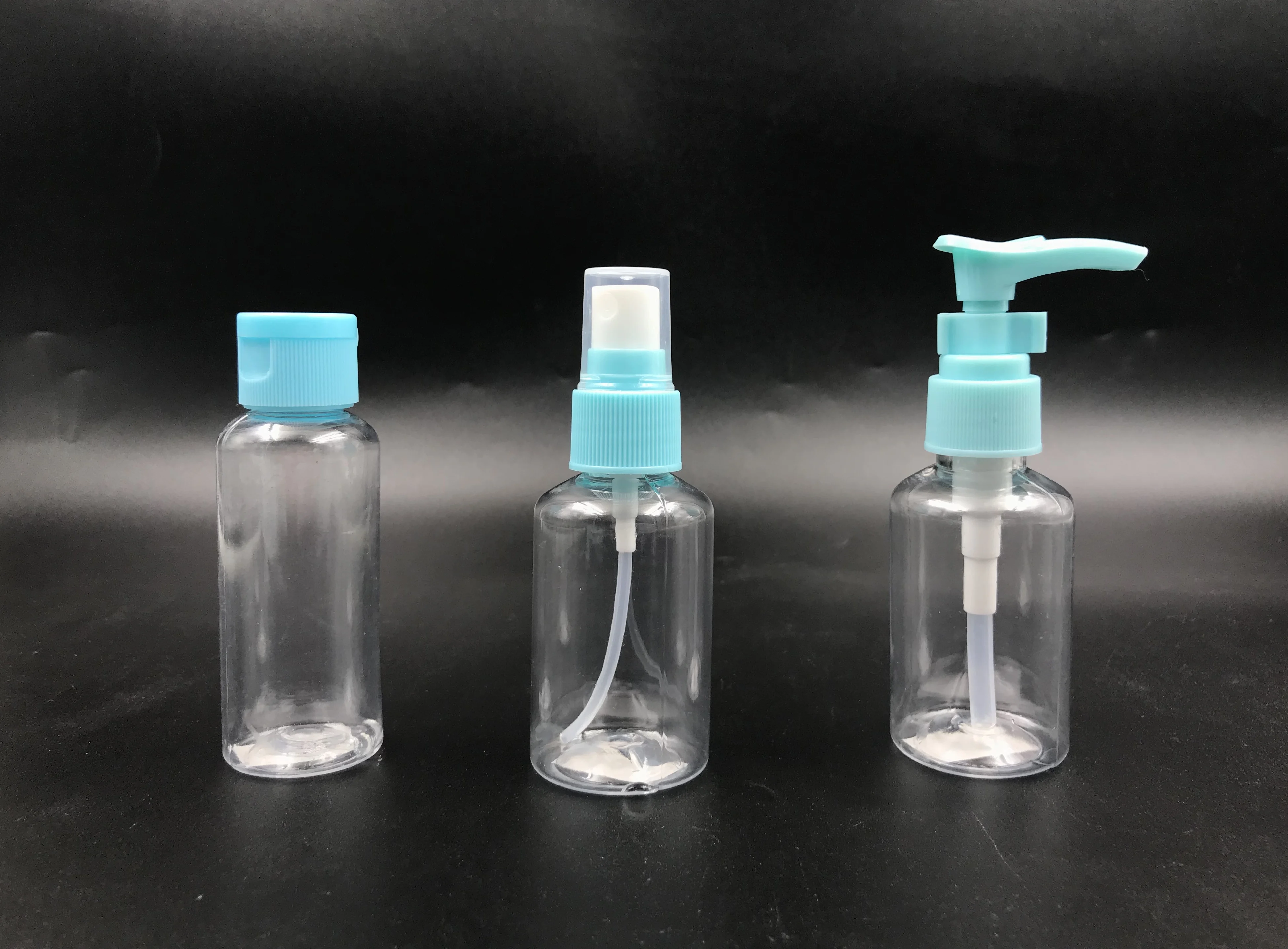 Fast Delivery Clear Plastic Personal Care Travel Bottle Jar Set Kit With PVC Bag