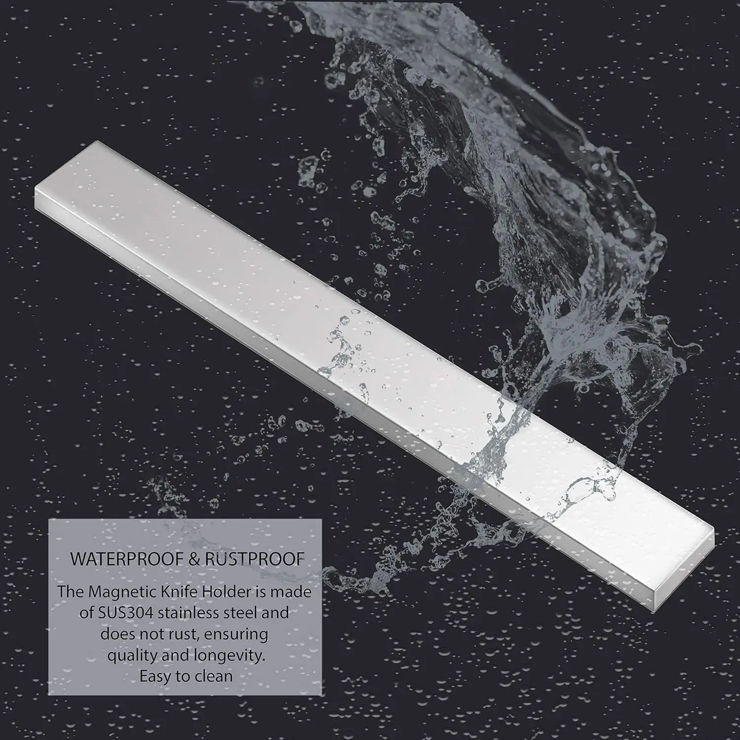 Magnet Hot Selling Kitchen Knives Accessories Stainless Steel Magnet Strip Rack Magnetic Knife Holder For Wall