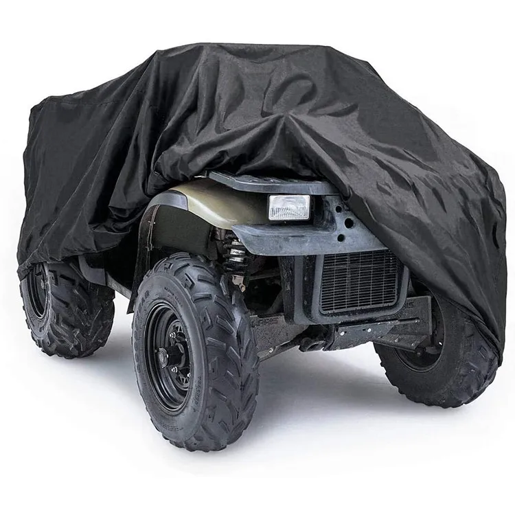 Открытый высокой плотности Черный Защита от солнца ATV Крышка автомобиля водонепроницаемый пылезащитный в эластичный подол ATV Крышка