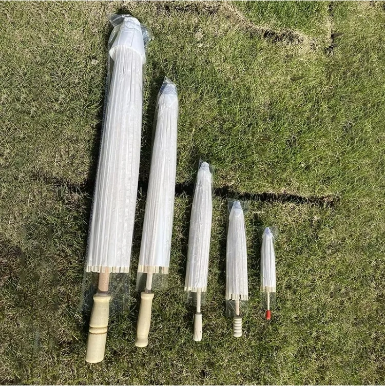 Paper Brida Chinese Paper Umbrellas White DIY Umbrella Photography Props paper umbrellas for wedding