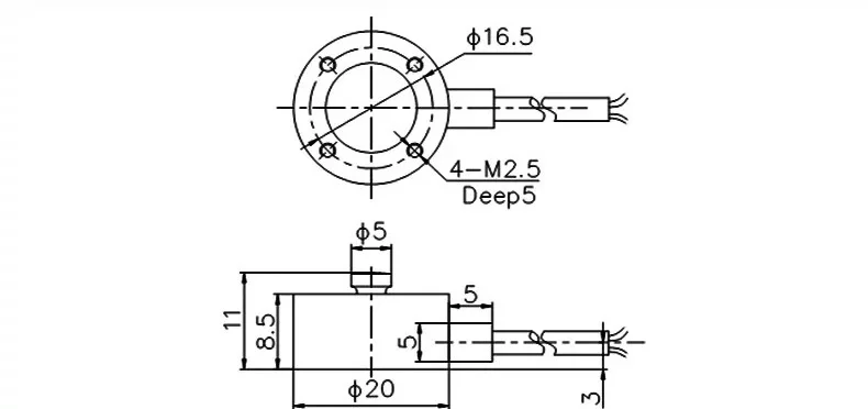 Micro pressure compression load cell sensor 100kg 200kg 500kg