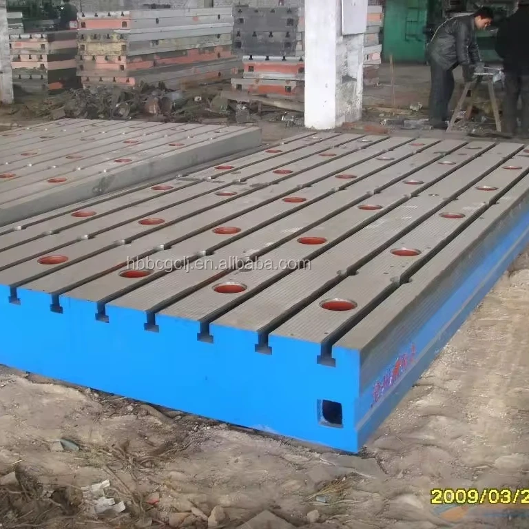 CNC milling machine bed plate Cast iron bed plate with T slots CNC machine bed plate with T slots