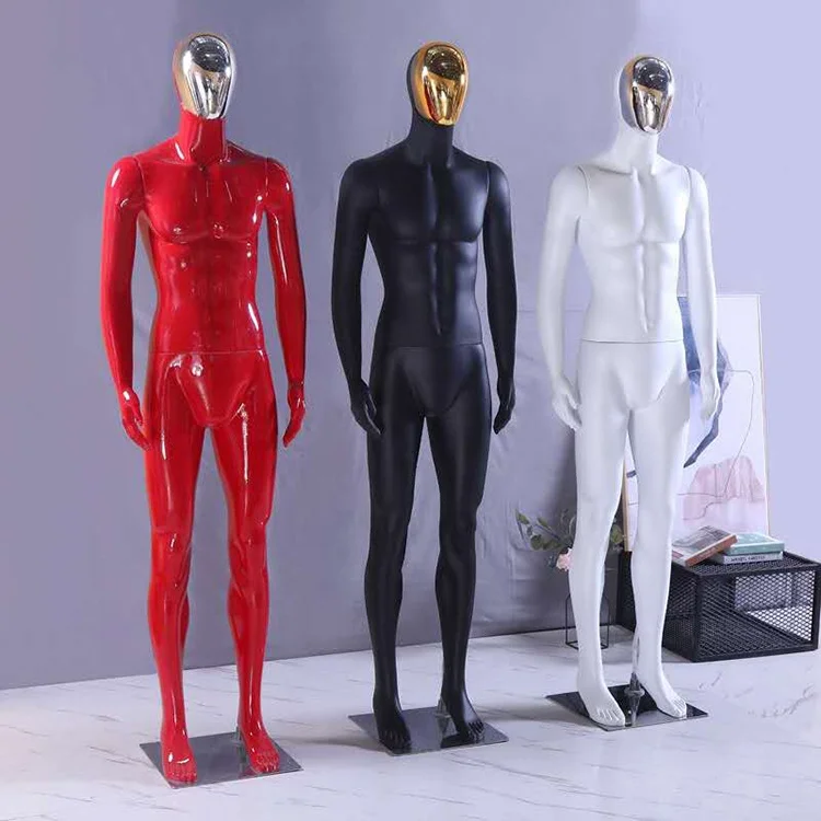 Custom Colourful Full Body Glossy Plastic Any Size Mannequin Male