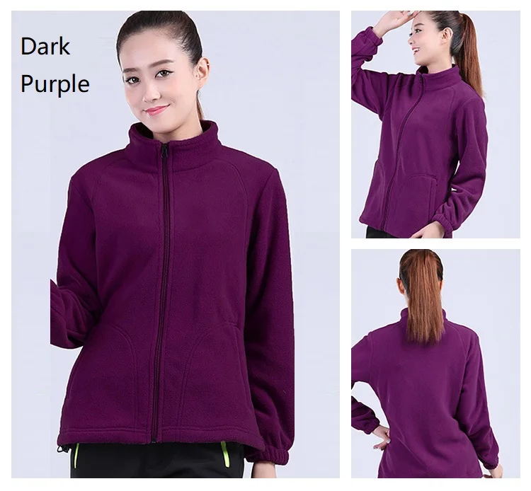 Colorful Soft Shell Outdoor Unisex Single Layer light weight Custom color logo with pocket windproof Polar Fleece Warm Jacket