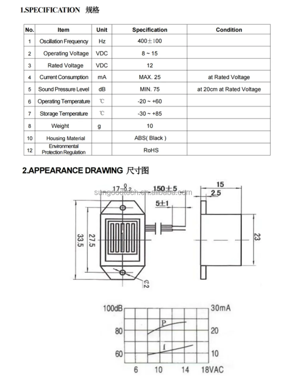 2315 DC механический Вибрационный зуммер 3V 6V 9V 12V 24V активный для мыши и птиц с кабелем