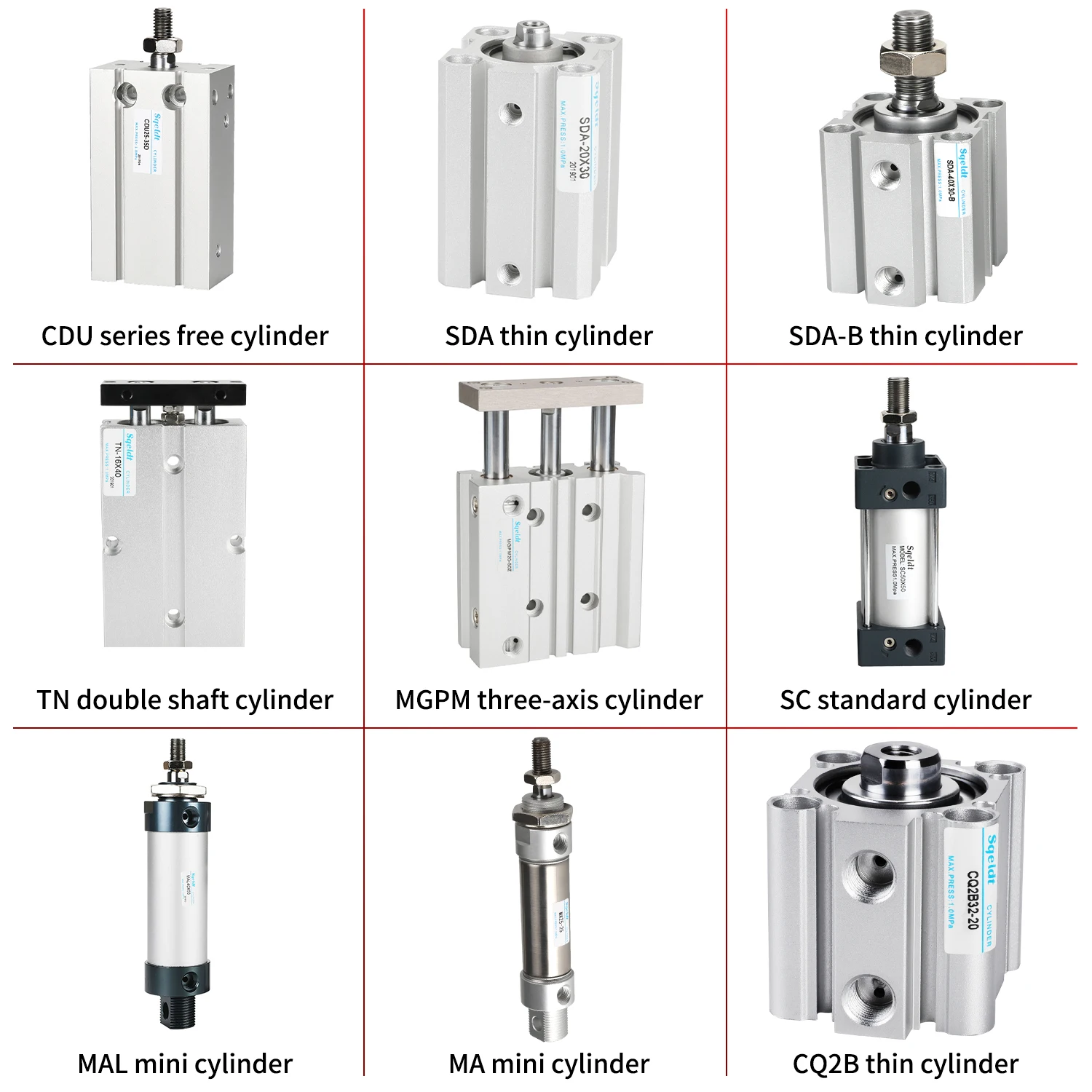 China Pneumatic Cylinder SDA TN CDU TN MGPM SC MAL MA CQ2B series for sale in stock can accept customized products