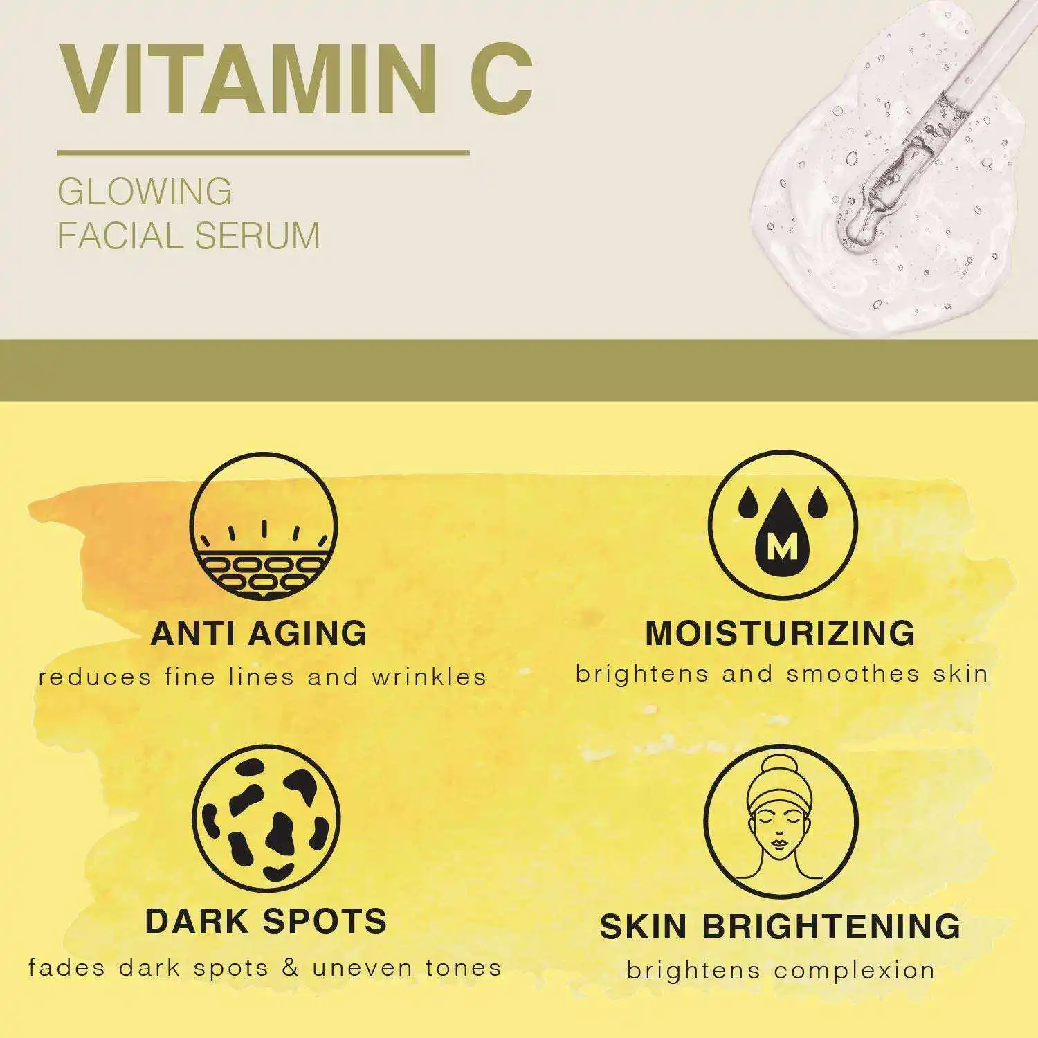 Private Label Alternative Smoothing Brightening Moisturizing Dark Spot Removal Vitamin C Face Serum For All Skin
