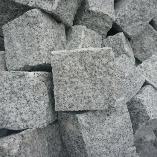 Outdoor  granite paving stone garden floor decoration Zhangpu black basalt cobble stone cube pavers