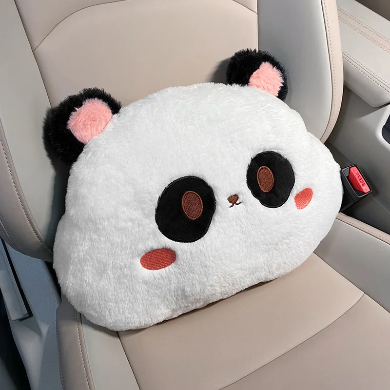 Car Interior Accessories Car headrest pillow Plush Car Waist Support Holder and Cushion Cute Inter Kits for Woman
