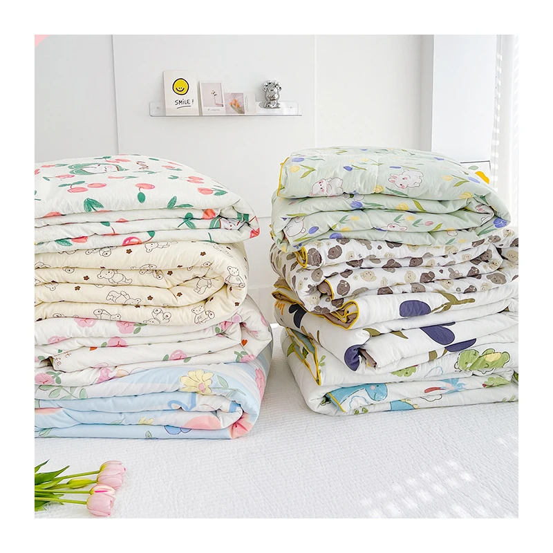 Chinese Summer 20% Soy Fiber 80% Polycool Filled Comforter/quilt/ Duvet Kids Quilt Blanket Comfort Blankets