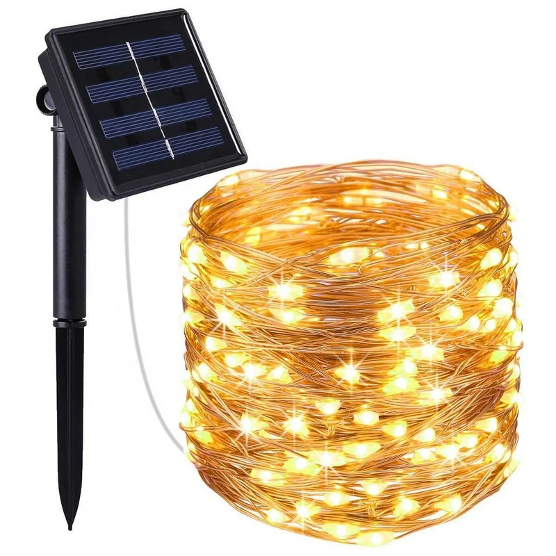 Lighting Decoration Led Cooper Wire Shenzhen Best Price Outdoor Led Garden Lights 100 LED Solar String Light For Home Xmas Party