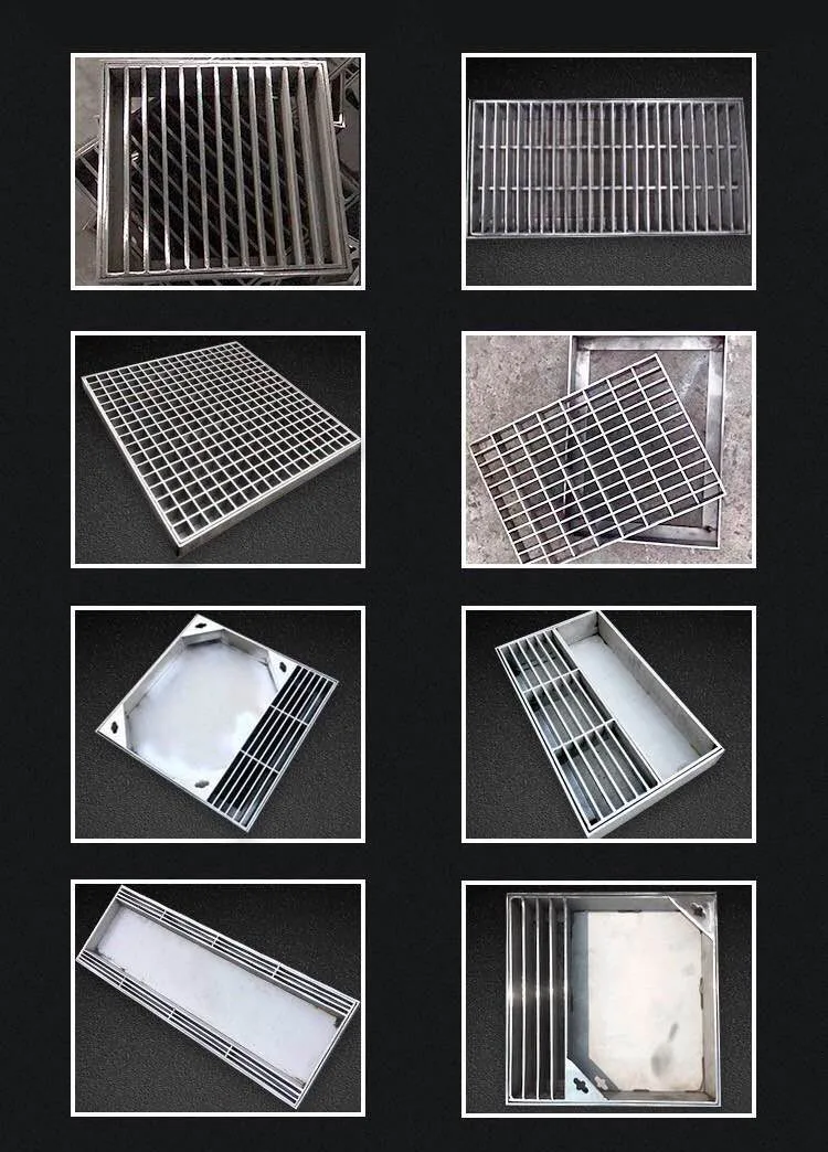 Custom Length Garage Floor Drain Trench Drain Channel Cover Outdoor Stainless Steel Grating Drainage Channel